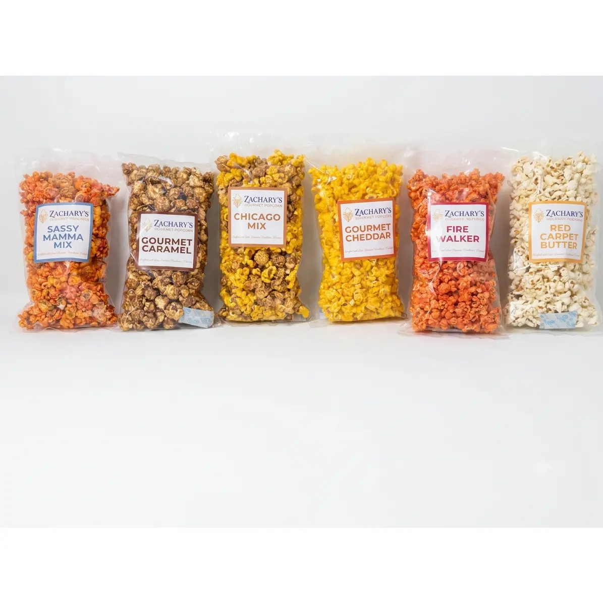 Zachary's Gourmet Popcorn Variety Pack - 6 Flavors Including Coconut, Crispy, Crunchy, Salt, Caramel Snacks
