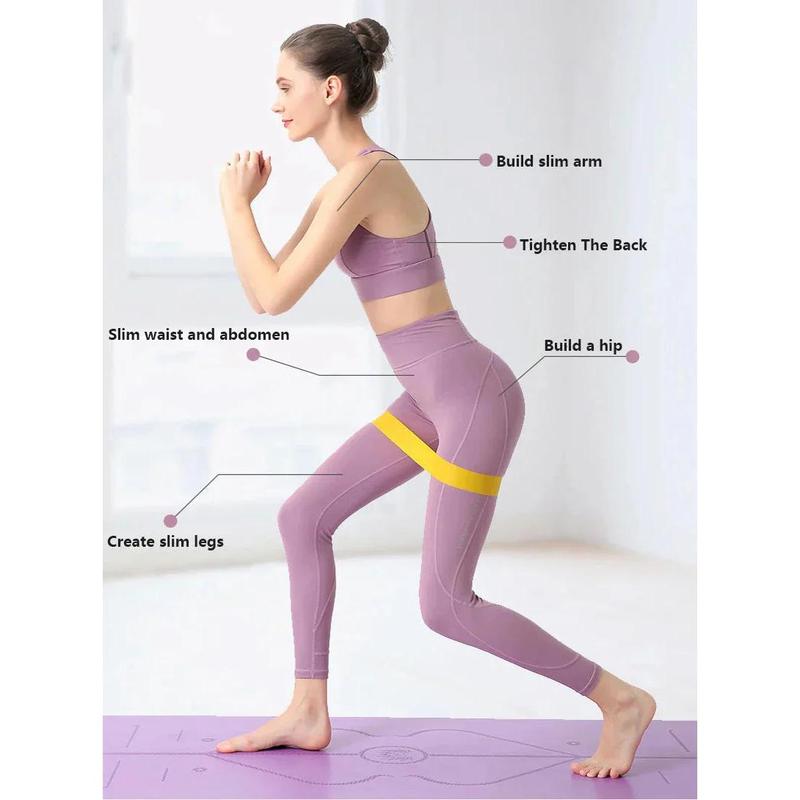 Elastic Resistance Bands Set for Yoga, Pilates, and Strength Training - 5-Pack