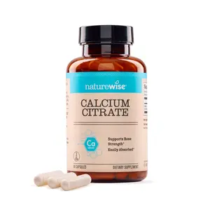 NatureWise Calcium Citrate 500mg Capsules - Supplement for Bone Health & Muscle Support - Easy to Digest & Absorb - Vegan, Non-GMO, Gluten-Free - USA Manufactured High Potency Calcium Supplement