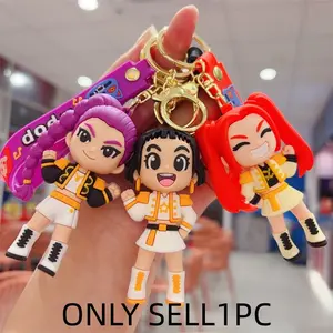 K-Pop Demoness Group Theme Keychain, Soft Gel 3D Figure Pendant, Student Backpack Accessory Gift, Unique and Stylish Design