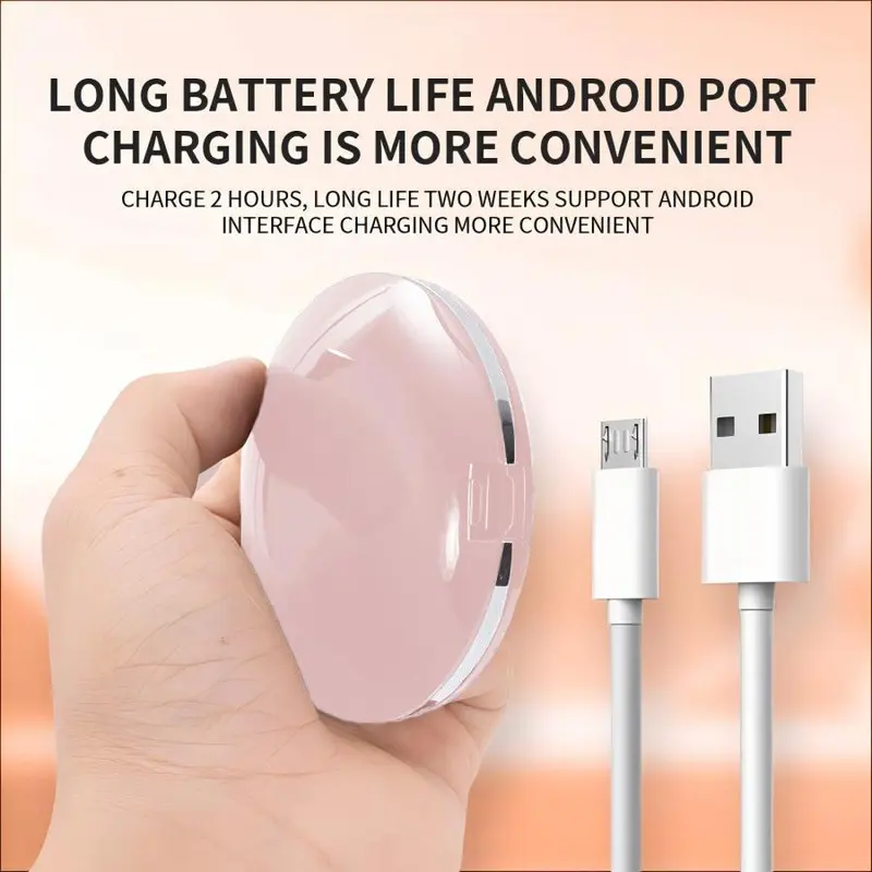 Portable Foldable Makeup Mirror, 1 Count Glam Travel Makeup Mirror with LED Light, Compact Mirror for Women, Pocket Size Makeup Tools, Travel Hand Mirror 6