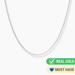 14K WHITE GOLD BOX CHAIN