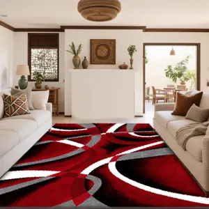 Velvet soft and comfortable patterned printed carpet, suitable for multiple scenarios, available in various sizes, soft and non-shedding, Abstract Rugs