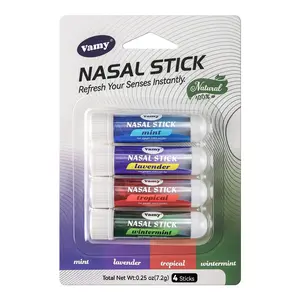 Vamy Nasal Stick with Breathe Vapor Stick - Daily-Use Portable Multi-Flavor Nasal Cleaning Sticks for Aromatherapy and Nasal Comfort Lemon Oral Menthol Grape Peppermint Healthcare White Oil Treatment Set tiktokshopspringglowup