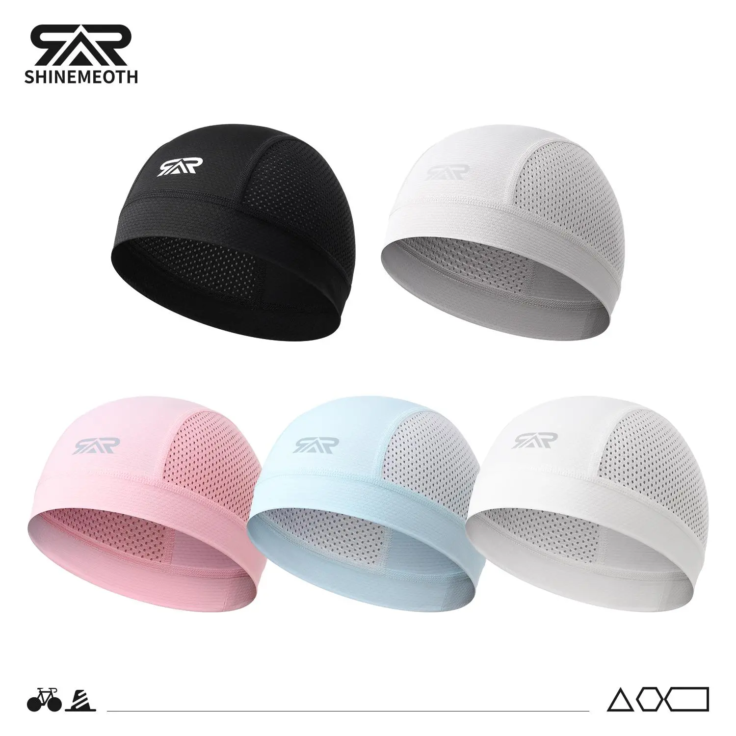 Breathable Skull Cap, Adjustable Hat, 1/2pcs 3D Mesh Cycling Hat for Running & Biking, Color-blocked Design, Quick-dry & Sweat-resistant Technology, Outdoor Sports Hat, Quick Drying Hat, Sports Outdoor Hats, Outdoor Headwear
