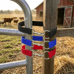 Barn Gate Lock 3 Pieces, Single Loop Lasso Rope Buckle, 50cm Length, Fits Most Fence Gates, Secure Farming Equipment Access Control