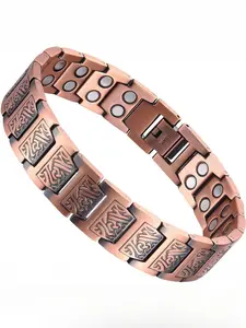Magnetic copper bracelet, magnetic therapy bracelet, double row of super strong magnets, exquisite bracelet