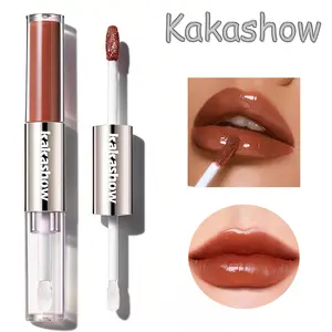 2-in-1 Lipstick & Gloss Duo | 24H Transfer-Proof Long-Lasting | Hydrating + Plumping Dual Effect | Minimalist Portable for Travel/Home | Perfect Holiday Gift Set | Lipgloss