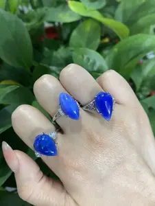 Rose(8674)gc.Blue opal ring