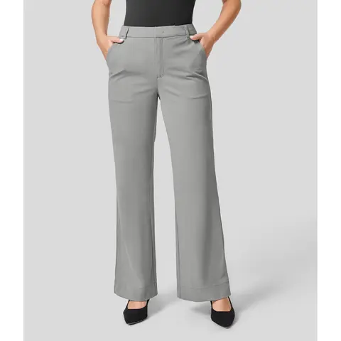 Halara Flex Mid Rise Pocket Straight Leg Work Pants