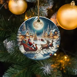 2024 Winter Wonderland Ceramic Ornament – Perfect Keepsake for Your Xmas Tree