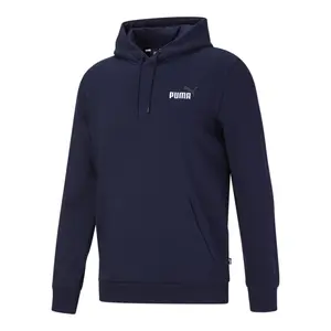 PUMA Mens Essentials Embroidered Logo Hoodie Casual Outerwear Casual Drawstring - Blue
