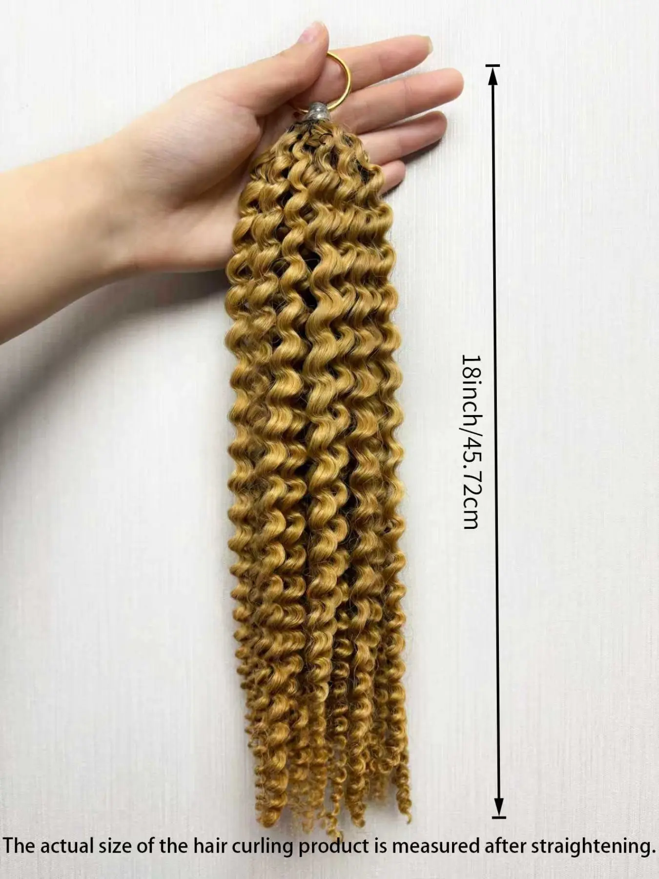 Blonde Hair Extensions Fullness Deep Wave Curly Wavy 