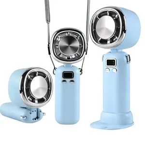 ice fan Portable Handheld High Speed Fan 100 Adjustable Levels Foldable for Summer Travel Vacation Essentials& Outdoor Activities cool fan