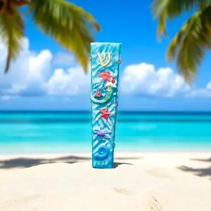 Mermaid Movie Inspired Mezuzah Cover – Handmade Resin Judaica Case, Unique Themed Artisan Mezuzah Holder - Girls Room Mezuzah