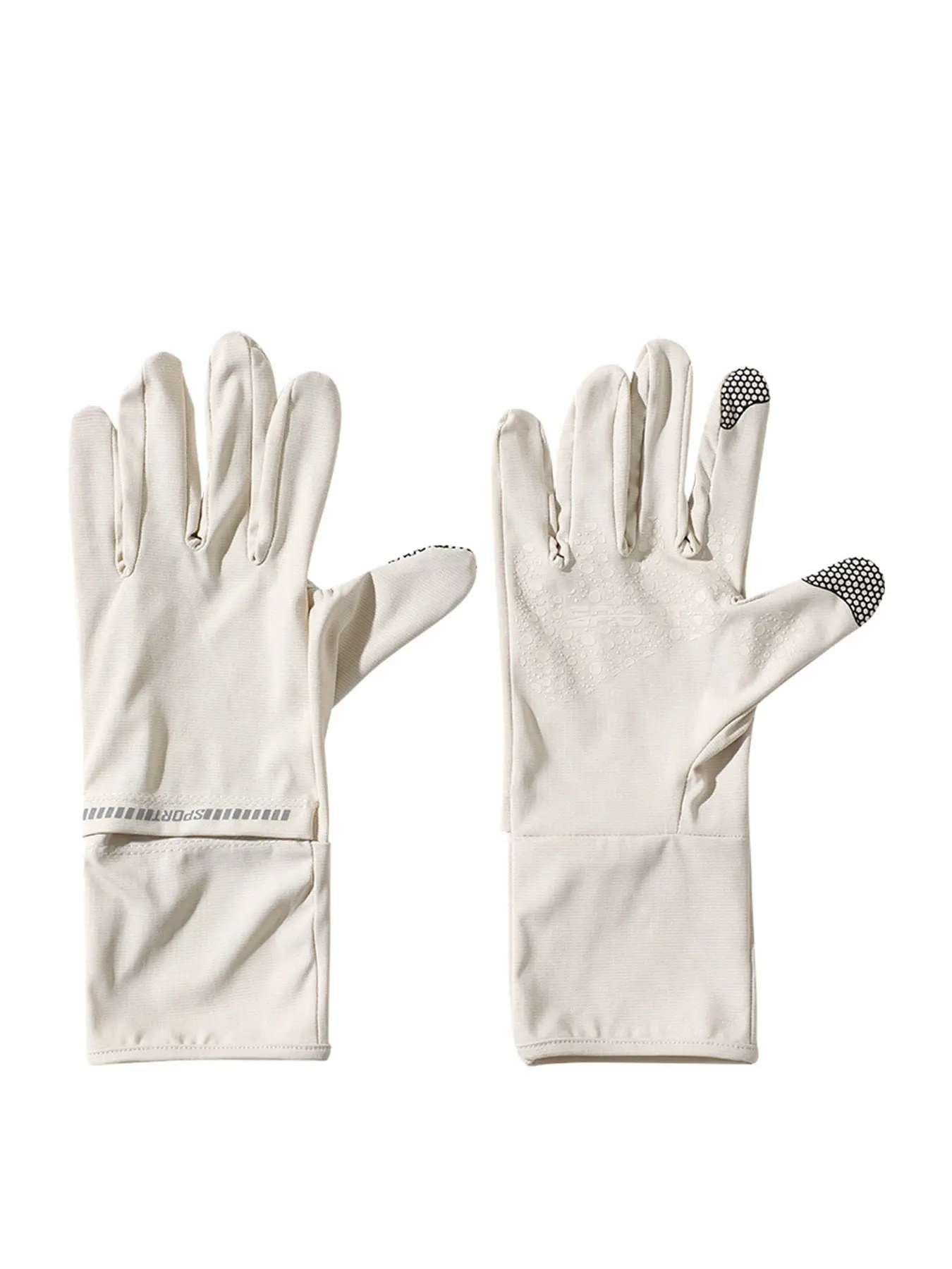 Women's UV Protection Silicone Anti-Slip Ice Silk Gloves, Outdoor Cycling Driving Summer Thin Gloves, Ladies Sunblock Handwear
