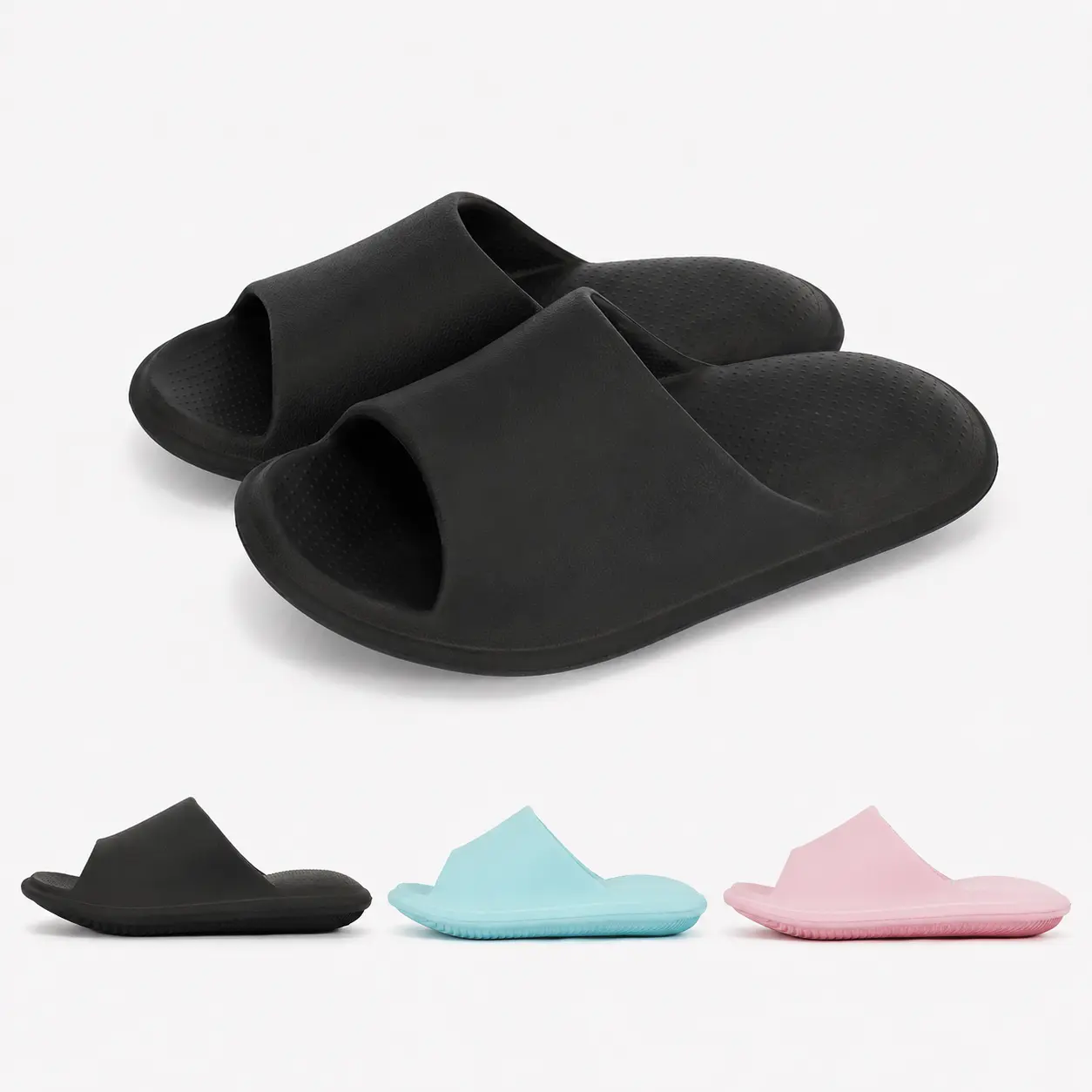 Cloud Slides for Women – Ultra Soft Pillow Slippers, EVA Non-Slip Thick Sole Waterproof Bathroom Sandals, All-Season Cozy Home Flip Flops