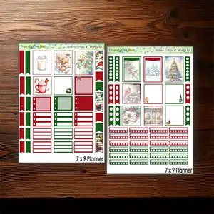 7 x 9 Planner | Weekly Sticker Kit | Mistletoe Cottage