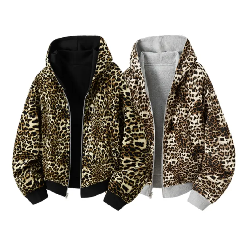 Trendy Two-Sided Wearable Hoodie Jacket, Unisex Heavyweight Loose Trendy Two-Sided Wearable Hoodie Jacket, Unisex Heavyweight Loose
