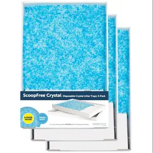3 Count PetSafe ScoopFree Blue Crystal Cat Litter Tray Refills, 4.5 lb Each