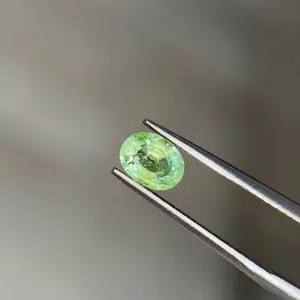 0.68 ct Natural Paraiba Tourmaline Neon Green – Oval Cut – Mozambique – AIG Certified