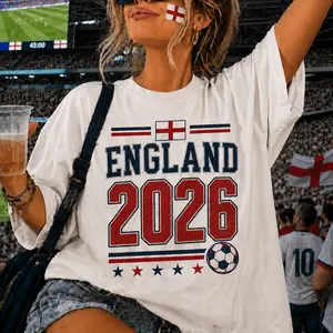 England Inspired Soccer Shirt 2026, Sand Game Day Tee, English Football Fan Shirt, Supporter Gift