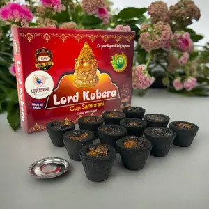 Sacred Sambrani Dhoop Cups with Natural Ingredients | Long-Lasting Aroma for Pooja, Meditation, Relaxation | Elevate Rituals