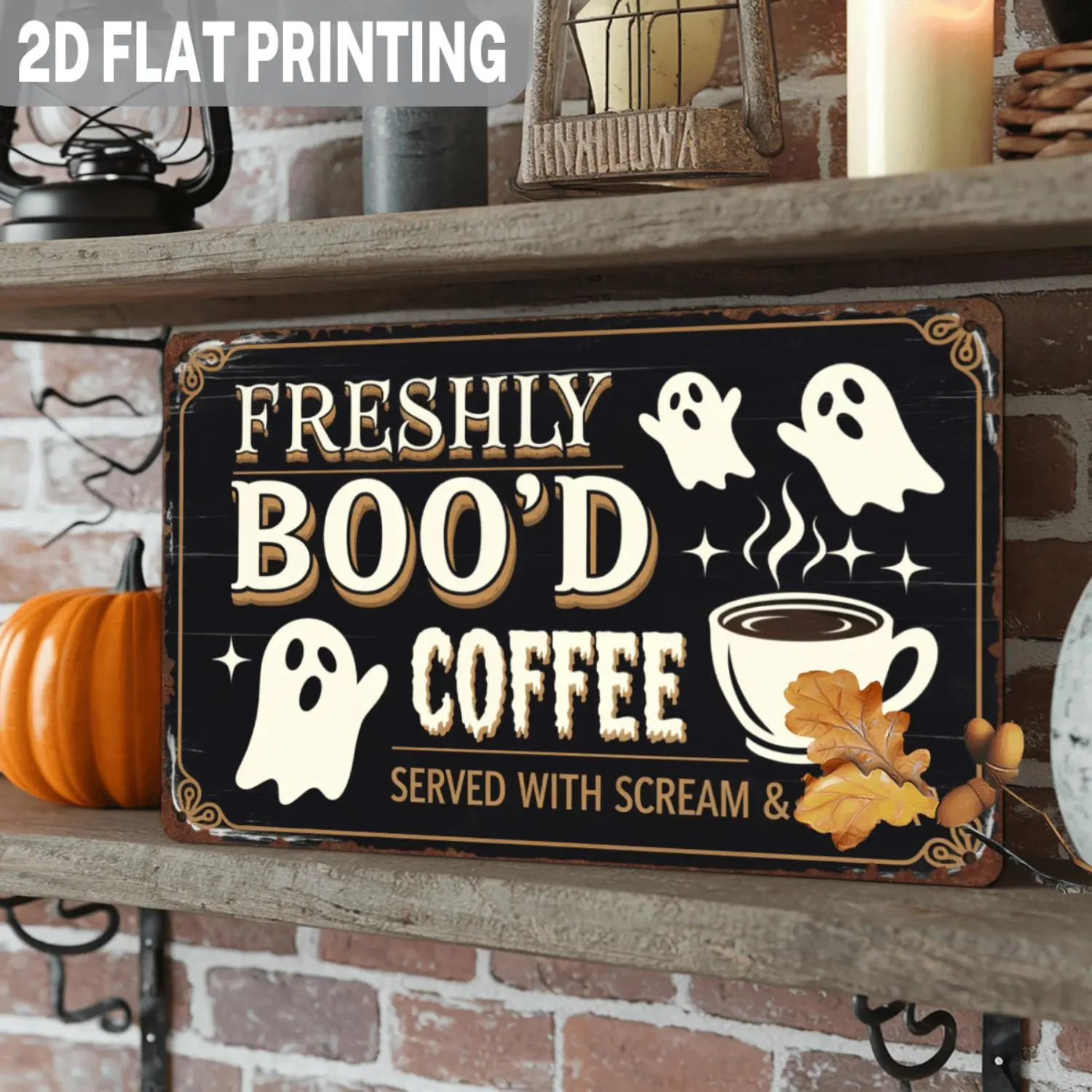 2D Flat, 1pc Pack, Humorous and Fresh "Boo'D" Wooden Sign, Suitable for Halloween Decorations, Rustic-style Wall Art, Suitable for Kitchens, Cafes, Halloween Celebrations, Home Decor, Bars, Decorative Signs, Halloween, Christmas, and Multiple
