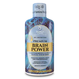 Premium Brain Power by Tropical Oasis - Supports Cognitive Function, Mental Clarity, Focus & Memory Retention - 960ml