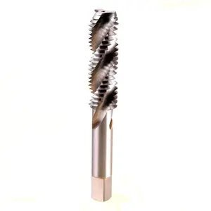 MaxTool 1/2-13 Spiral Flute Taps HSS M2 Thread Taps 13 TPI FULLY GROUND RIGHT HAND; SFF02W02R32