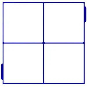 10"x10"x1.55" Concrete Mold with 4 Identical Square Grids