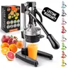 Zulay Kitchen Cast Iron Juicer - Heavy Duty Manual Juicer with Detachable Strainers for Easy Cleaning, Orange Juice Press for Citrus Fruits, Perfect for Bartenders, Juice Lovers & Health Enthusiasts