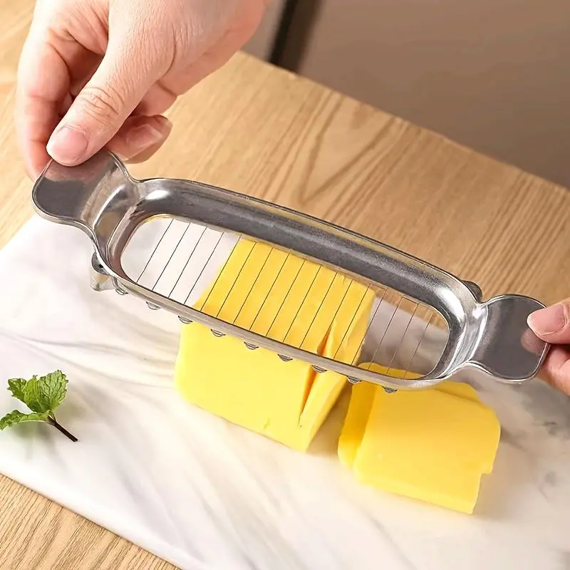 304 Stainless Steel Die Casting Cheese Wire Cutter Butter Cheese Slicer Kitchen Utensils Goose Liver Cutter Cheese Divider Christmas Gift Butter Cutter Cheese Cutter