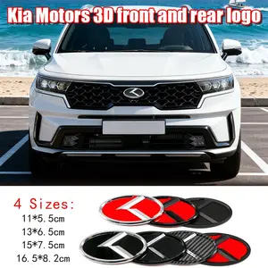 1pcs Kia Car Front Rear Emblem Replacement, Easy Installation, Reinforced Thickened Logo Sticker, Fits K3 K5 Sportage Cerato Etc., Car Exterior Decor