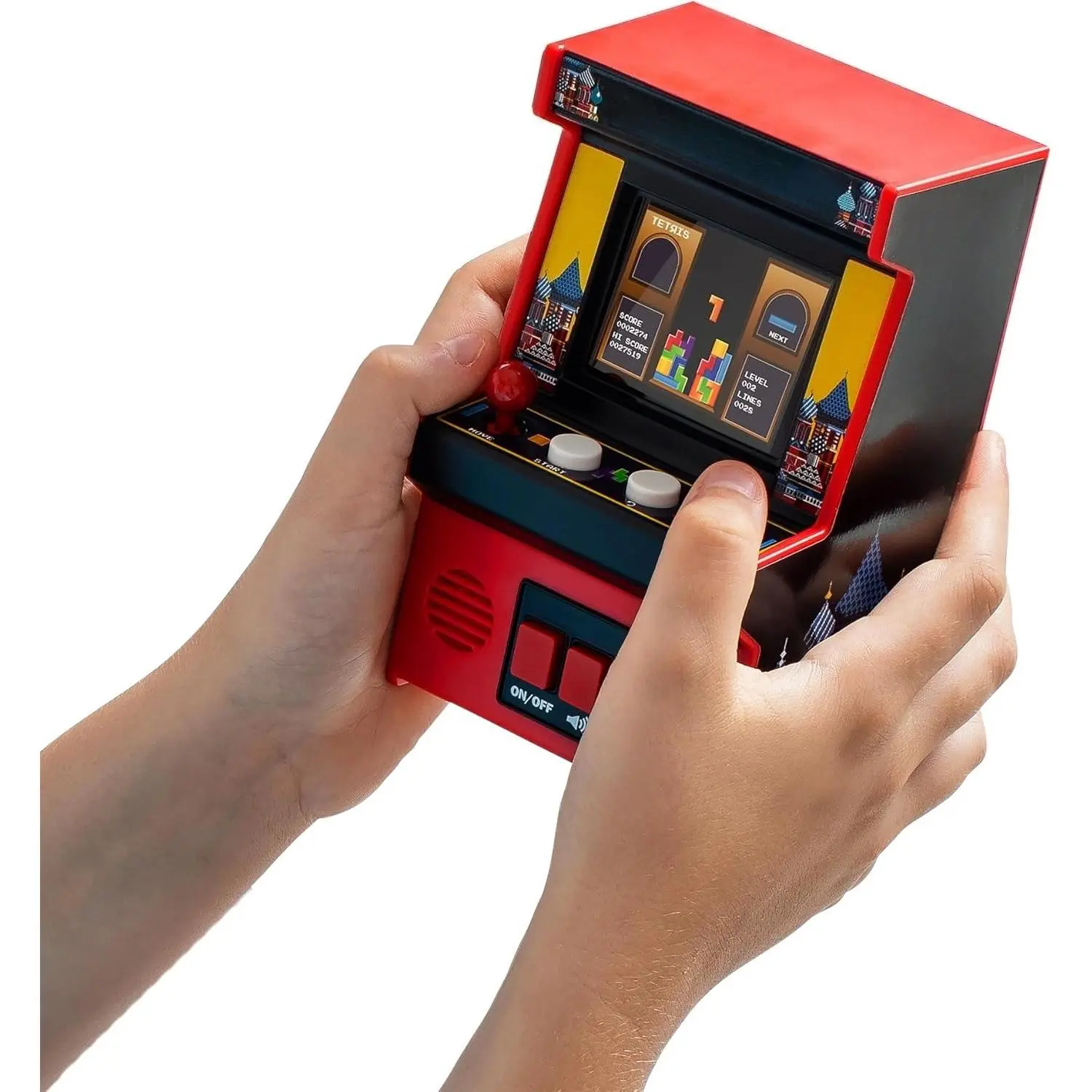 Retro Mini Arcade Game Console with Joystick - Full Color Screen, Classic 90s Handheld Electronic Toy, Great Gift for Kids 8+, Ms. Pac Man