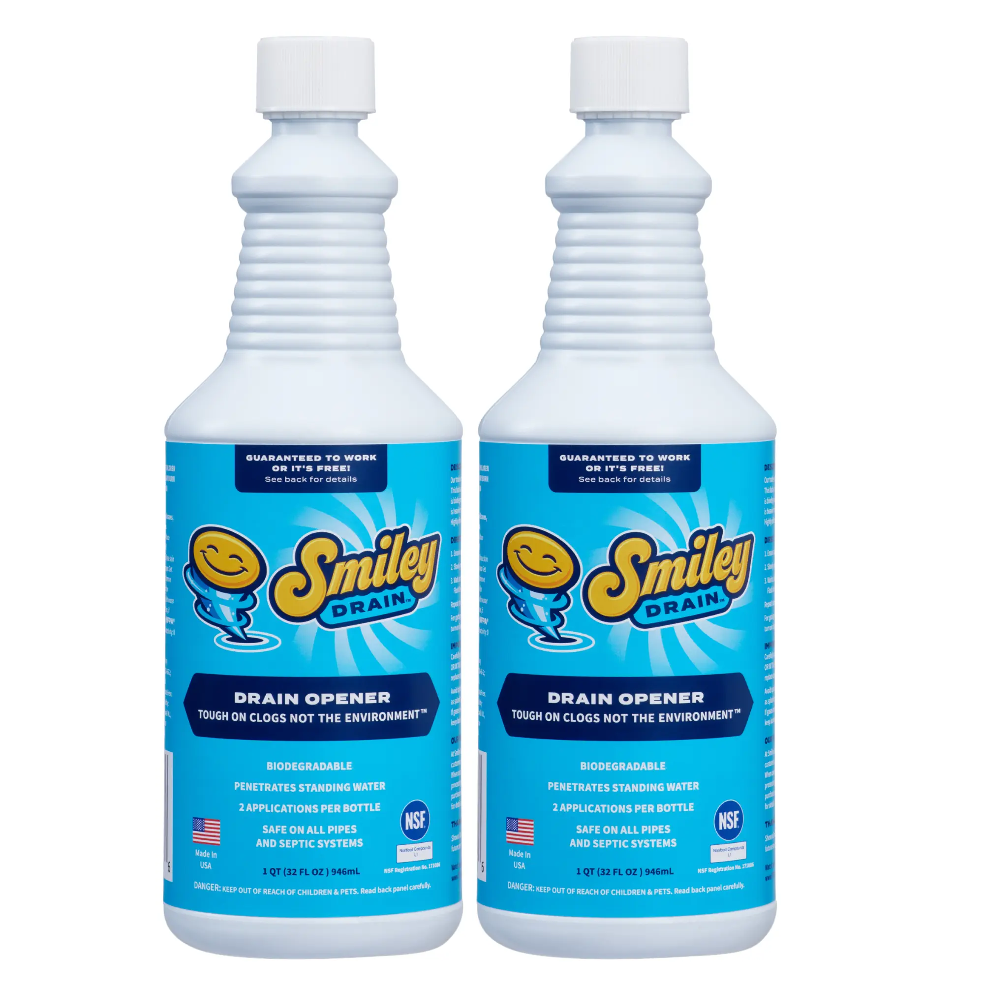 Smiley Drain Advanced Eco Friendly Drain Opener and Maintainer (2-Pack)