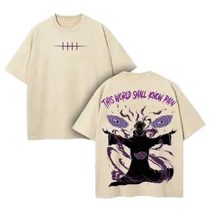 Pain Nagato Vintage Unisex Oversize Anime Manga Acid Washed Heavyweight Cotton T-shirt, graphic tee,anime lover,anime merch fan, outfits men, Oversize Shirt, Vintage Outfit, Y2k styles, Gift for fan, Trending Shirt Q4W