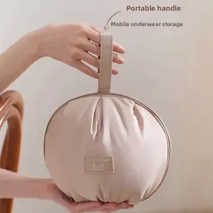 Round Bra Storage Travel Bag, Underwear Socks Intimate Clothes Lightweight Thick Waterproof Bra Organizer, Portable Clothing Storage Case