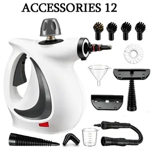 Dauhor Pressurized Handheld Steam Cleaner, equipped with 12 accessories and safety lock, fast heating, multi-functional use, suitable for home, floors, tiles, windows, tile grout and car cleaning