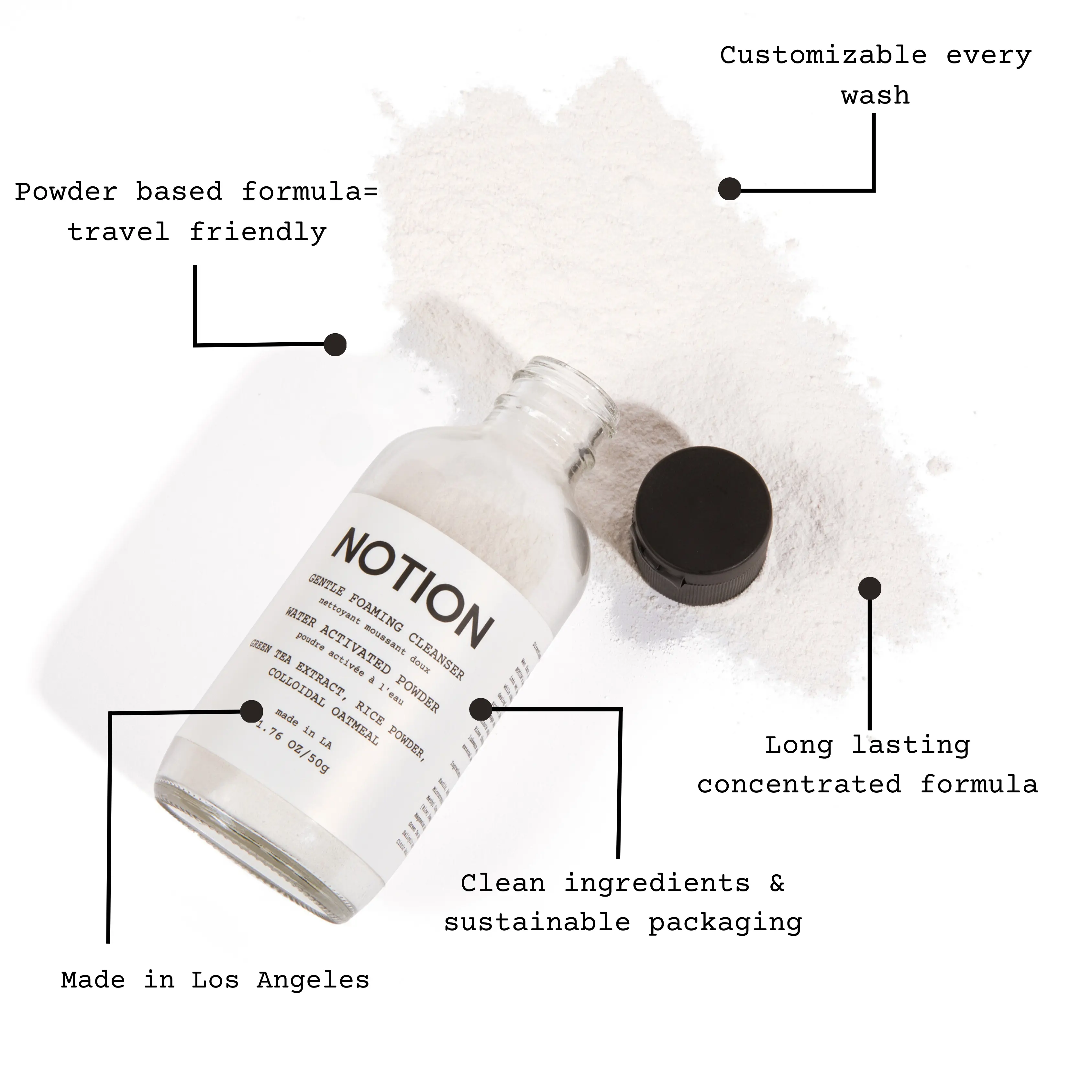 Notion Skincare Gentle Foaming Cleanser Powder