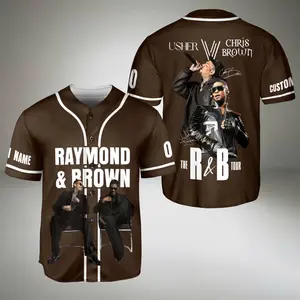 Custom R&B Music Baseball Jersey, Hip Hop Concert Shirt, Streetwear Button Up Jersey, R&B Fan Apparel, Music Lover Gift for Men and Women