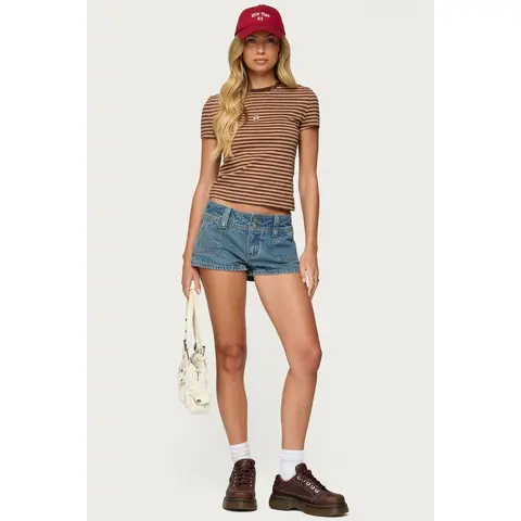 Keinan Low Rise Denim Shorts