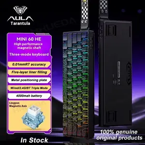 Aula Mini60 He Magnetic Axis Keyboard, RGB Three Modes Wireless Mechanical Keyboard, 8000hz 0.01mm Rt Gaming Keyboard, Gift for Gamers
