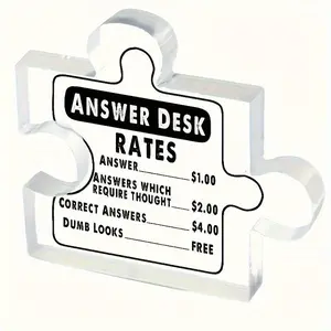Fun Answering Desk Acrylic Decor - Novelty Home Decor for Bedrooms and Holiday Decorations
