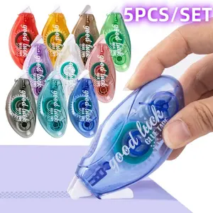 Scrapbook Tape, 5 Pack Double Sided Tape Roller for Crafts, Adhesive Glue Runner Scrapbooking Supplies Journaling Art Supplies School Office Teacher Supplies, 0.3IN x 26FT