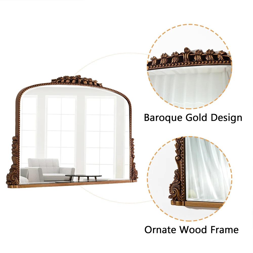 Vintage Arch Wall Mirror Decorative Mirrors for Bathroom Living Room Entryway