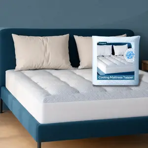 Niagara Cooling Mattress Topper - Quilted Nylon Pillow Top, Breathable, Soft, Skin-Friendly, Deep Pocket, Machine Washable, Cooling Mattress Pad for Twin, Full, Queen Size Hot Sleepers