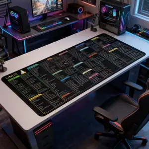 An E-shaped Linux shortcut Gaming Mouse Pad that adds comfort and style to your workspace, better support for fill design, the perfect gift for nature lovers and students