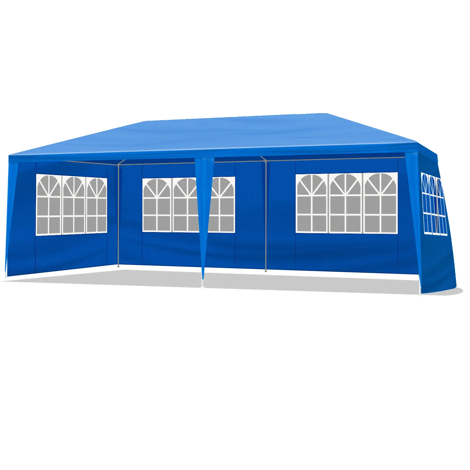 10x20 Blue Party Tent with 6 Removable Sidewalls & Windows, Waterproof Outdoor Canopy Shelter, Heavy Duty Gazebo for Backyard Weddings Craft Fairs