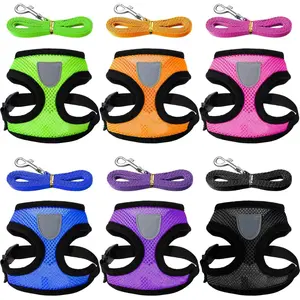 6 Sets Chicken Harness and Leash Adjustable Mesh Breathable Chicken Training Harness Pets Leash for Training and Walking Duck Goose Hen Rooster